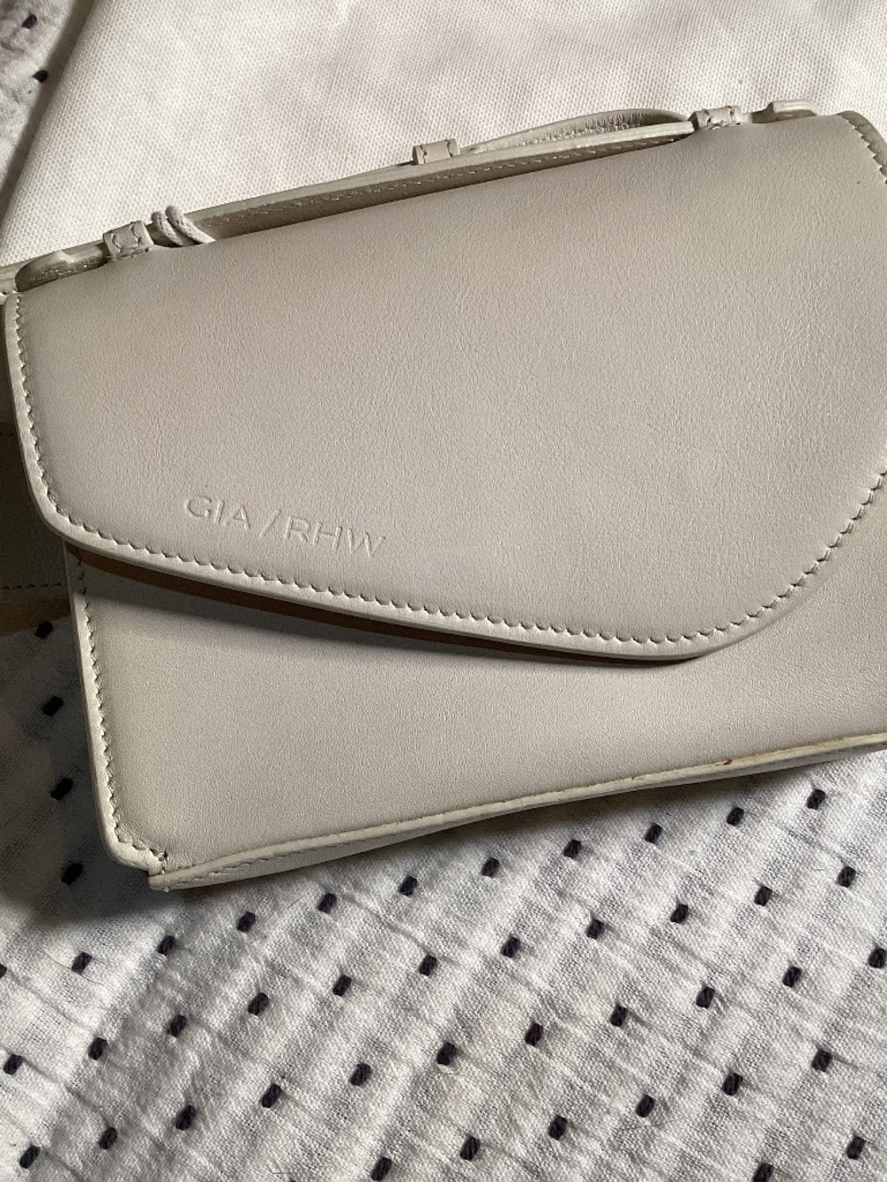 Gia Borghini RHW Small belt Bag Calfskin white new with tags